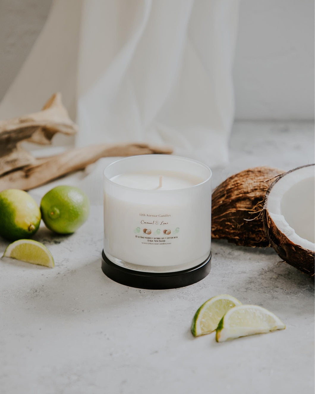 Coconut and Fig 10oz Cylinder Candle