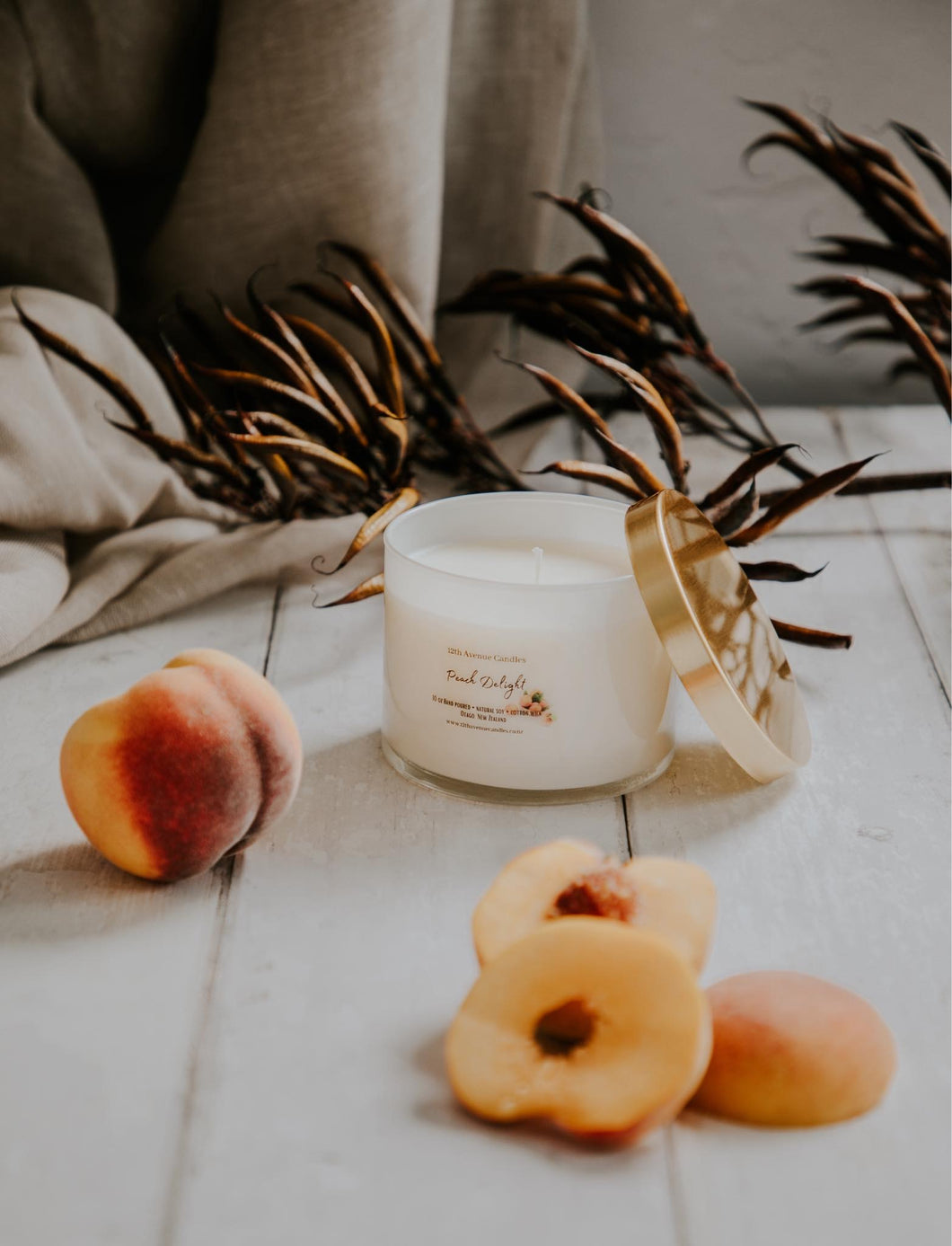 Peach Prosecco 10oz Cylinder Candle